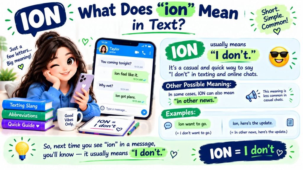 what does ion mean in text